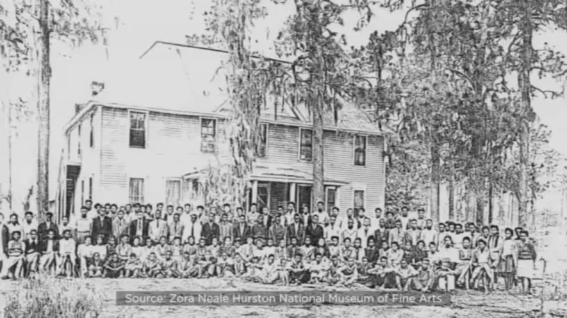 Historical Eatonville Florida Community Worksheet for Third Grade Writing Lesson Third grade students writing about the historical significance of Eatonville Florida on a classroom worksheet