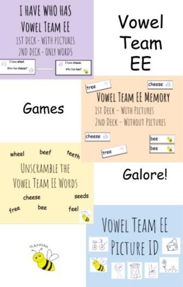 Worksheet featuring the "ee" vowel team for second graders with context clues and a word bank