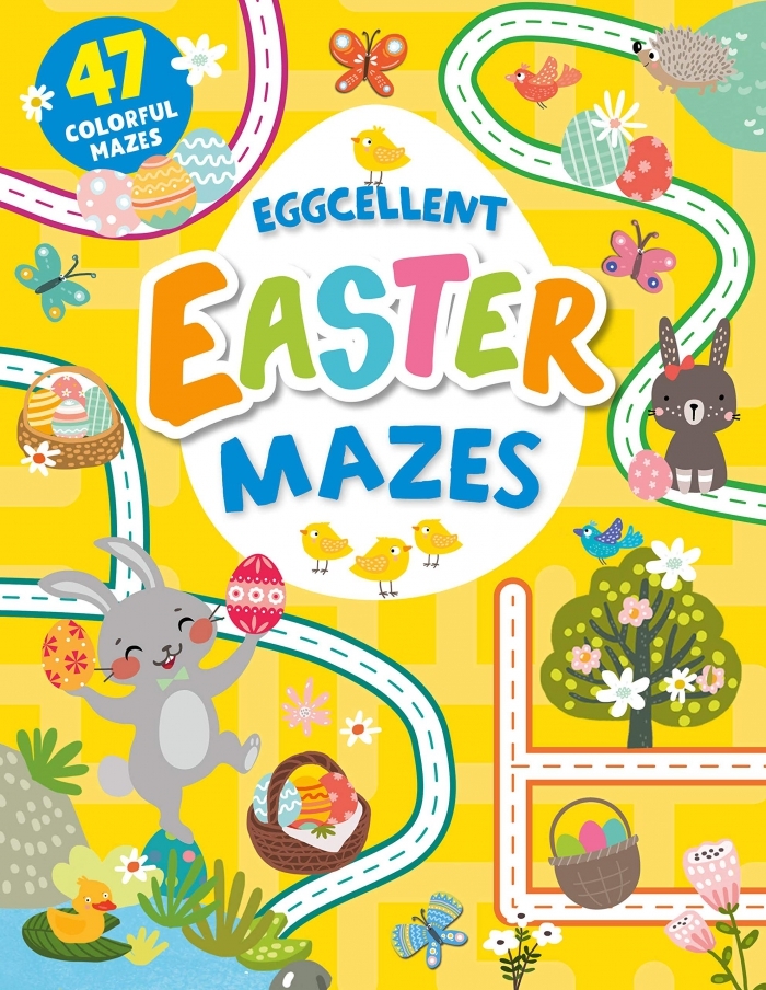 Egg-cellent Maze worksheet for Pre-K students featuring a festive Easter egg design