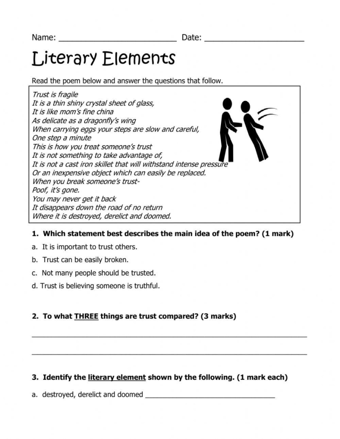 Eighth grade chemistry worksheet featuring an informational reading passage about unique elemental properties