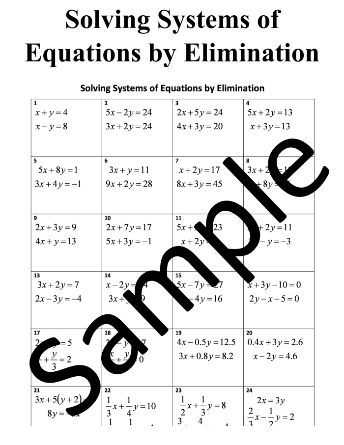 Fun math maze designed to enhance algebra skills through an interactive challenge Engaging maze worksheet for eighth graders to practice solving systems of equations using the elimination method