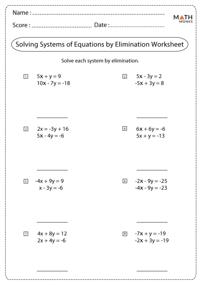 Engaging math maze for practicing algebra skills in eighth grade Eighth-grade students navigating a systems of equations elimination maze worksheet