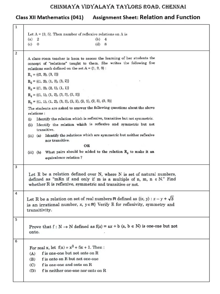 Visual guide for the "Is the Relation a Function?" worksheet, image 17 Worksheet for eighth graders to assess if certain relations qualify as functions