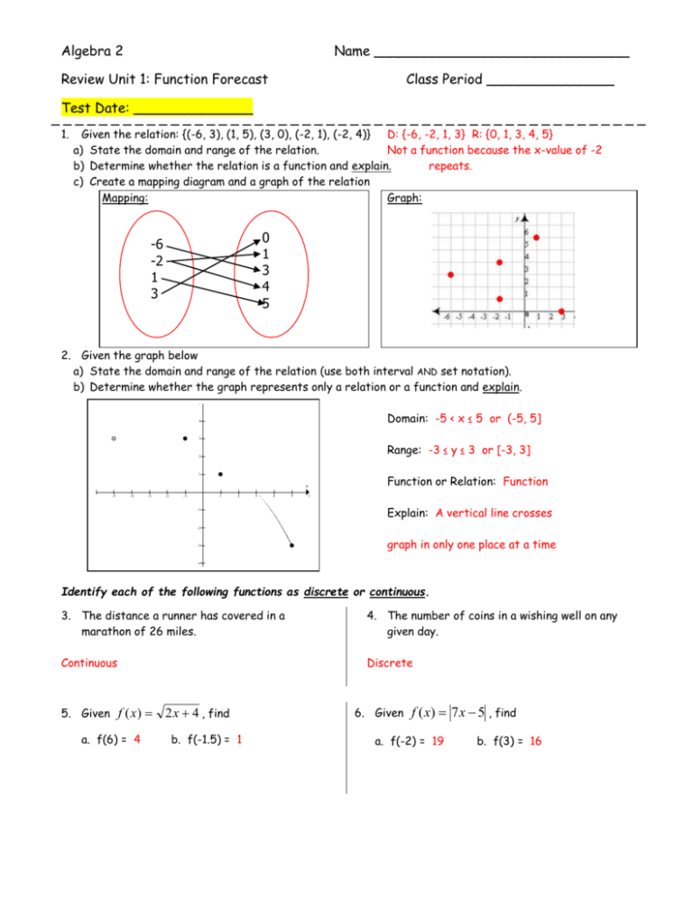 Is the Relation a Function? worksheet for eighth-grade algebra students Worksheet for eighth graders assessing if relations are functions
