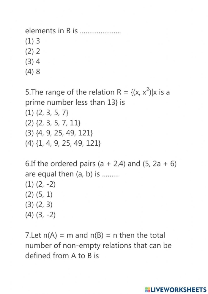 Eighth grade math worksheet showing a table of decimal function problems to match with graph visuals