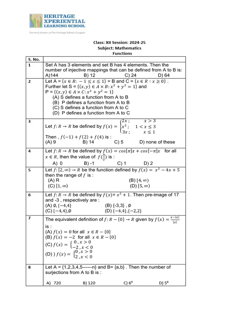 Worksheet image for understanding functions in eighth grade reading lessons Eighth grade functions handout worksheet illustrating how to identify functions from relations
