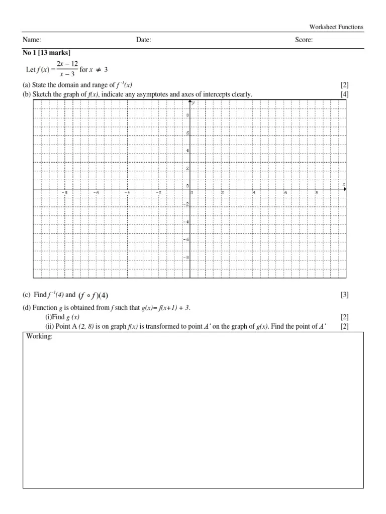 Functions Handout worksheet for reading comprehension in Grade 8 Worksheet illustrating how to identify functions for eighth-grade students
