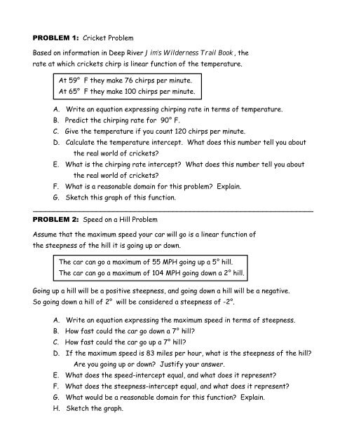 Linear Function Word Problems worksheet for eighth grade students focusing on algebra practice