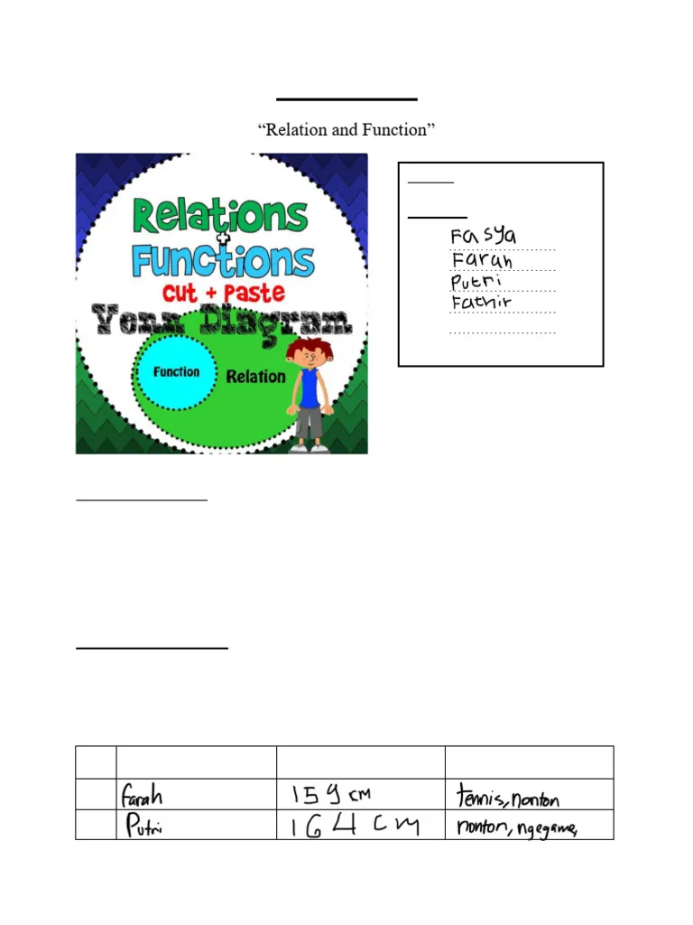 Eighth grade students matching word problem stories to function graphs on a describing relationships worksheet