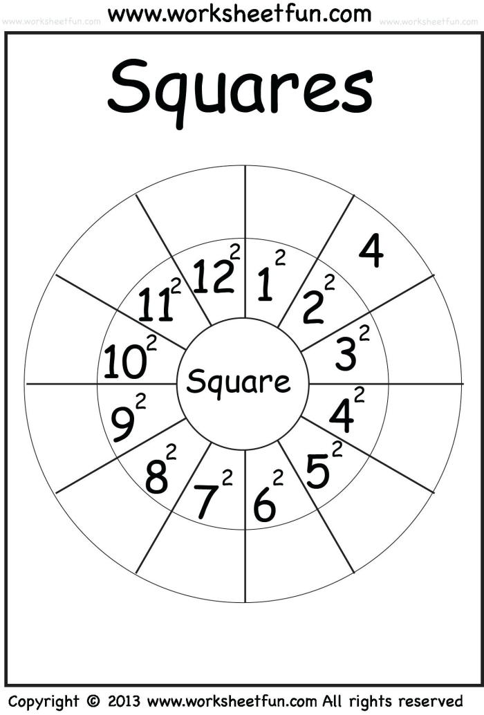 Worksheet for eighth graders to practice square roots of perfect squares