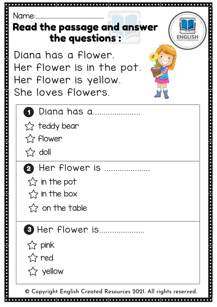 Eighth-grade reading comprehension worksheet featuring "The Open Window" by Saki