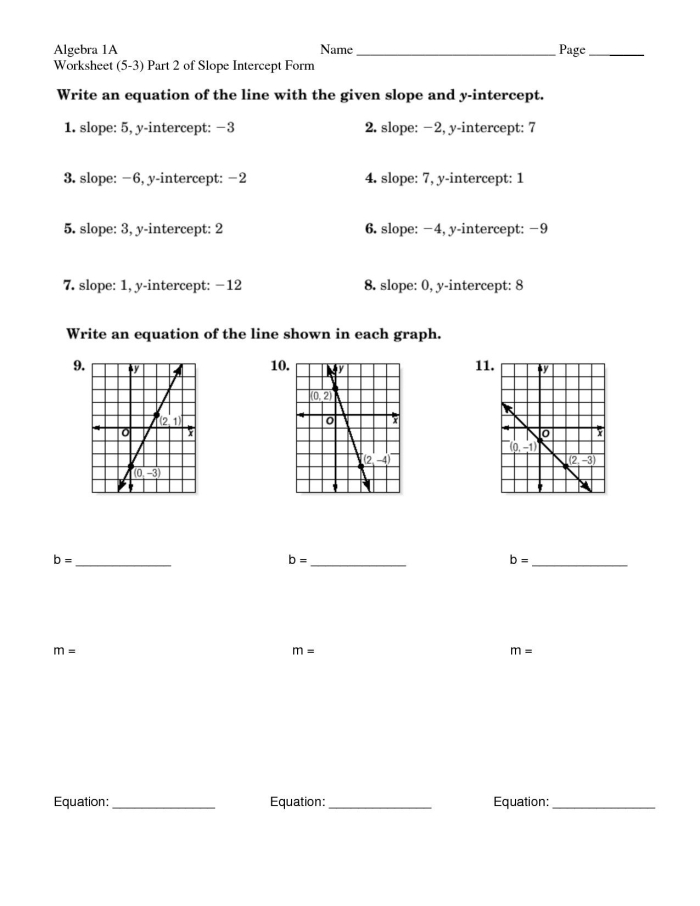 Finding Slope From Two Points Practice Worksheet 18 Eighth grade algebra worksheet for calculating the slope of a line using two coordinate points