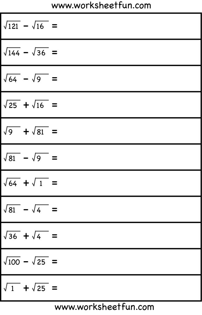 Evaluating Square Roots Practice Activity for Middle School Math Eighth grade student working through square root problems on a math worksheet with perfect squares