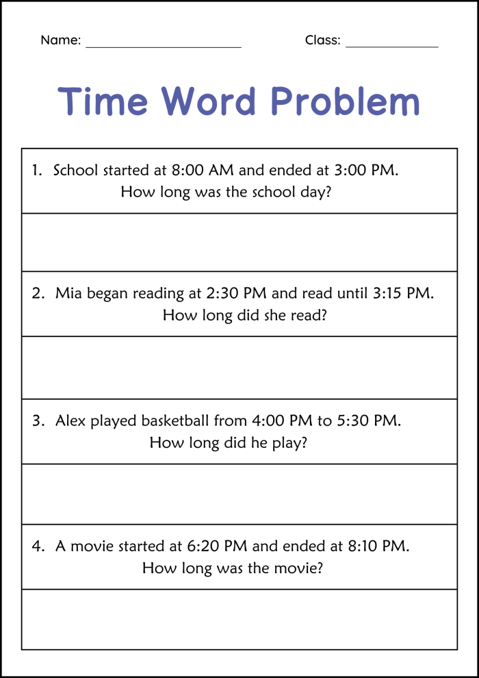 Elapsed Time Word Problems 1 worksheet for third graders focusing on division practice. Educational resource for students to calculate the amount of time that has passed.
