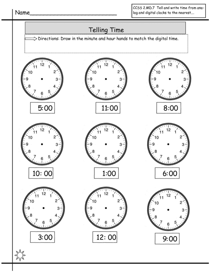Third grade student using a number line to solve an elapsed time math worksheet for assessment