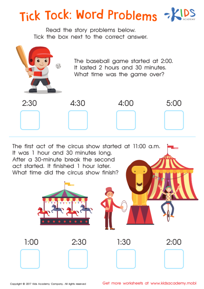 Third grade students solve elapsed time word problems set in a library environment with decimal calculations