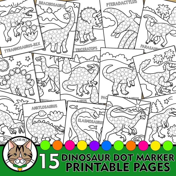 Kindergarten students coloring a page featuring an Elasmosaurus swimming underwater