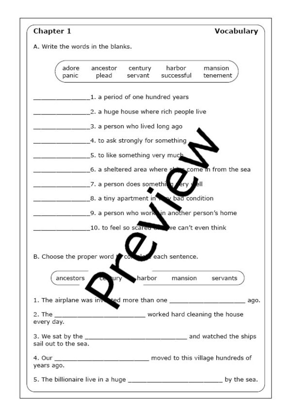 Fourth grade vocabulary worksheet featuring an illustration of Eleanor Roosevelt