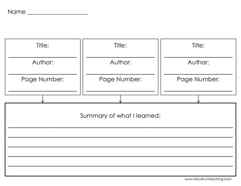Third grade students comparing characters, settings, and plots from two fiction stories on a reading worksheet