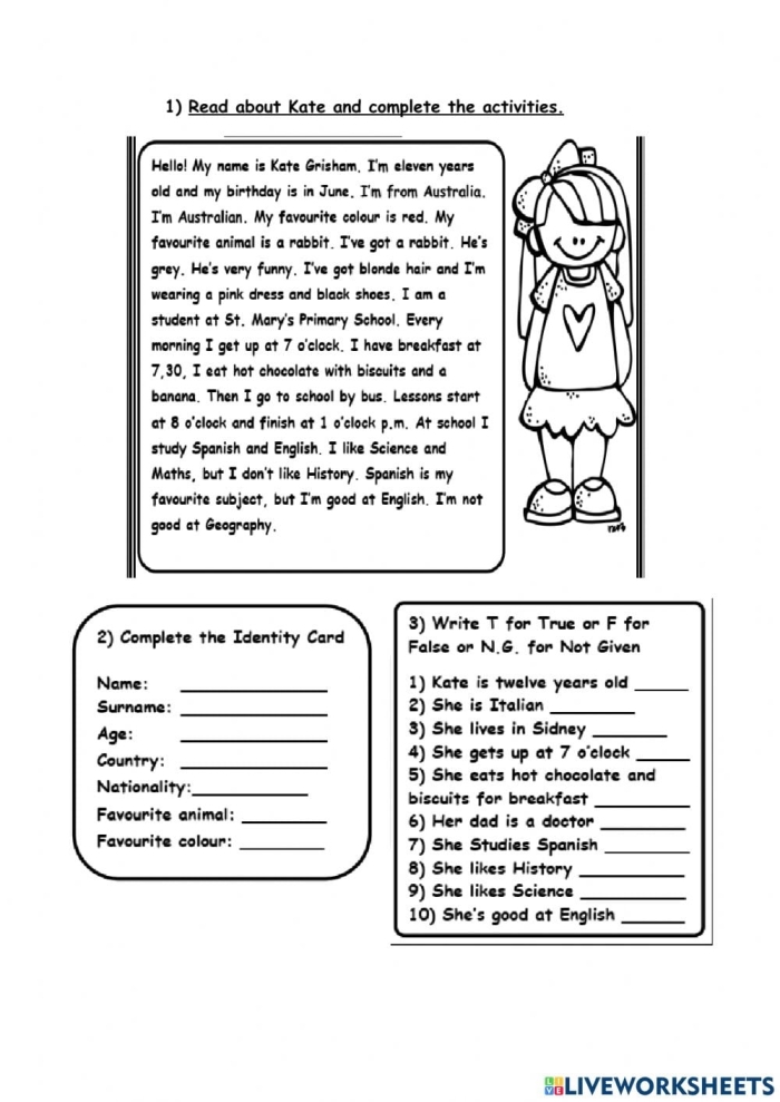 Fourth grade reading comprehension worksheet featuring a whimsical illustration of the elephant from Rudyard Kipling story