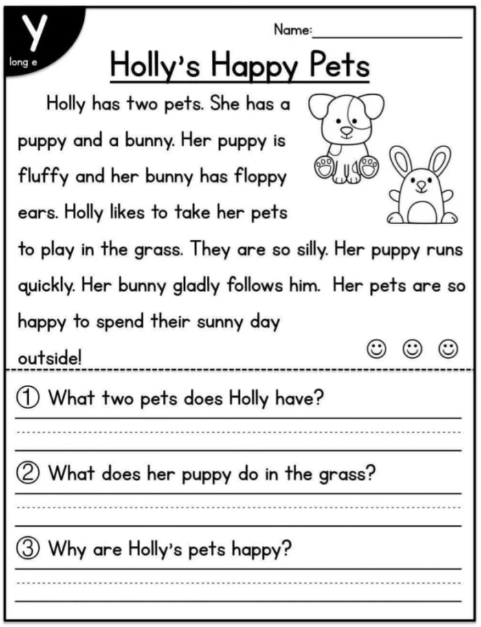 Fourth grade reading comprehension worksheet about Kipling's The Elephant's Child origin story with mixed operations exercises