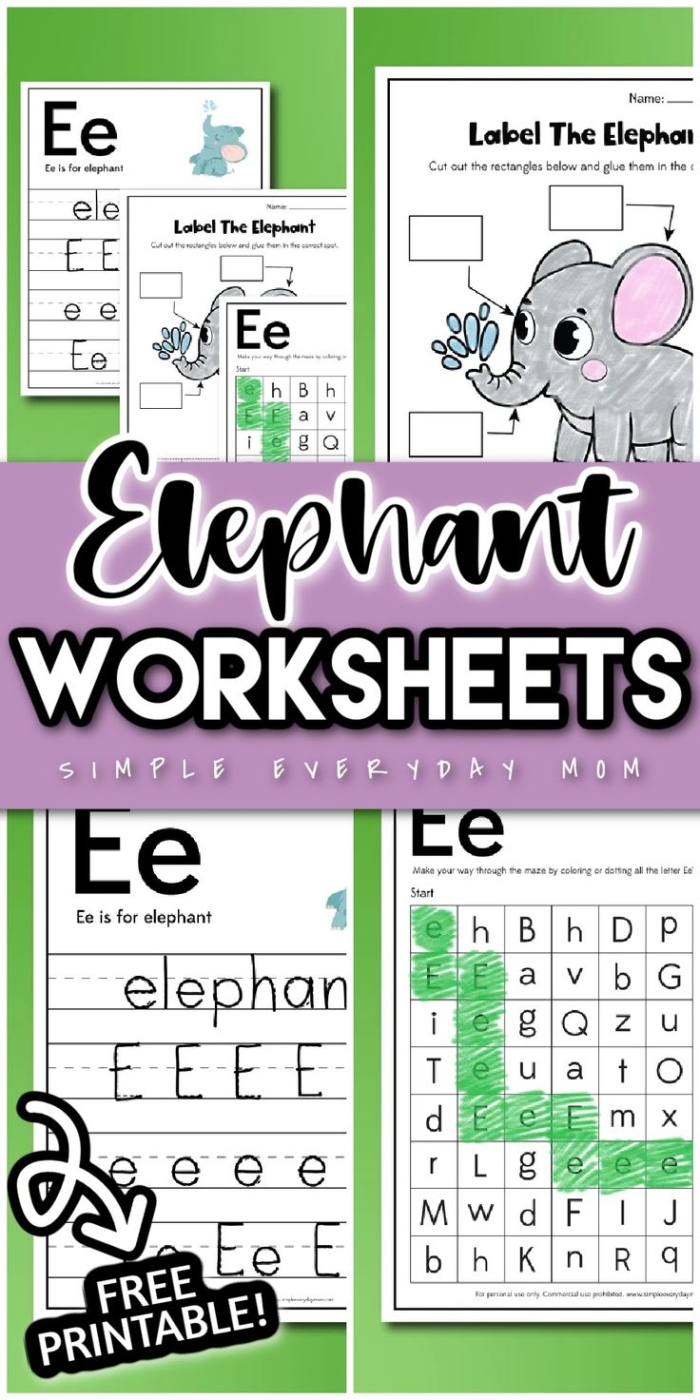 Worksheet for "The Elephant's Child" reading comprehension activity for third graders