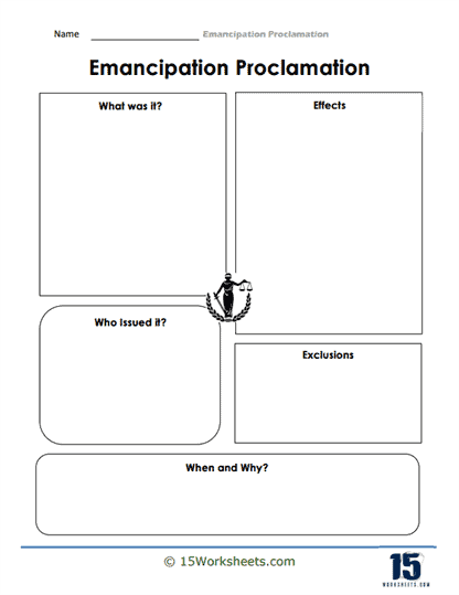 Explore the Emancipation Proclamation through engaging activities and review questions Emancipation Proclamation worksheet for fourth graders with historical overview and exercises