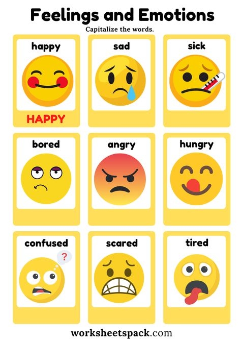 Emoji Emotions worksheet for third graders, helping students express their feelings through emojis. Engaging activity for students to reflect on emotions using fun emoji prompts.