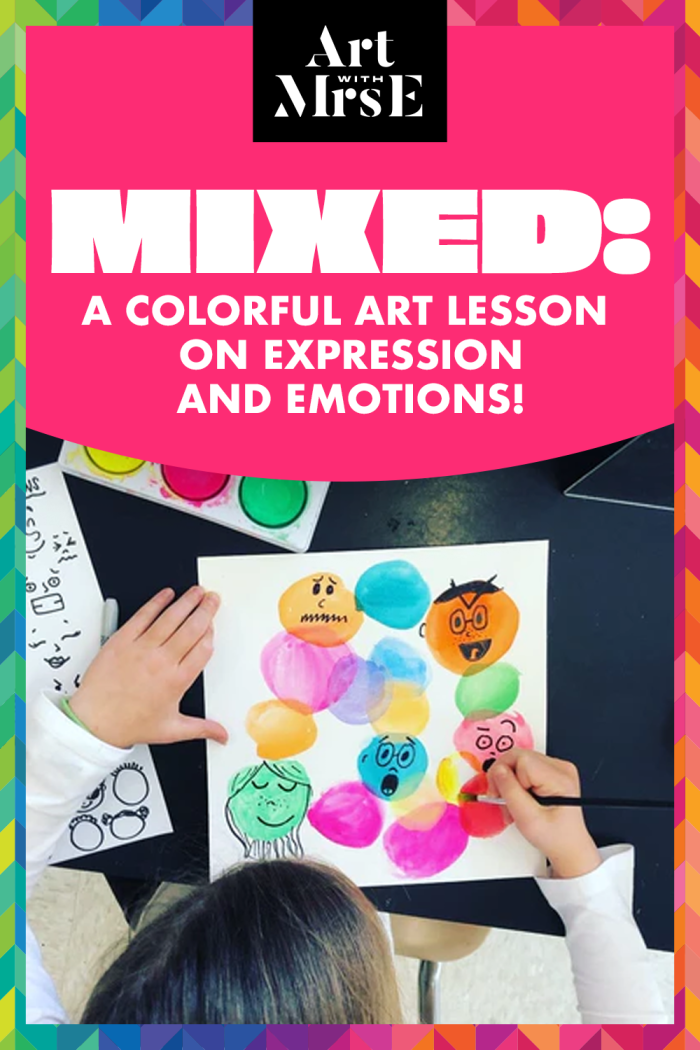 Emotions in Art worksheet activity for second grade students number 13 Second grade student using shapes and colors to illustrate their feelings on an Emotions in Art worksheet
