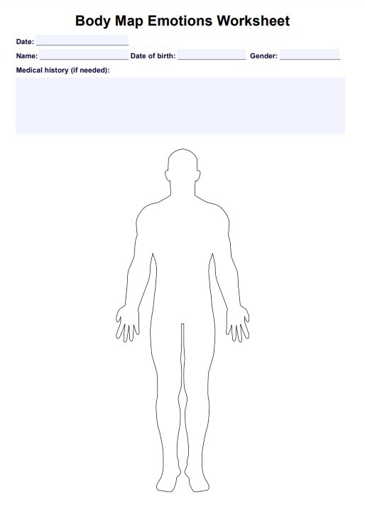 Emotions Body Map Worksheet for Second Grade Science Lesson 5 Second grade student coloring an emotions body map worksheet to show physical feelings