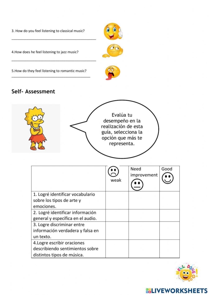 Emotions in Art worksheet activity for social emotional learning image 18 A second grade student using shapes and colors to express feelings on an Emotions in Art worksheet
