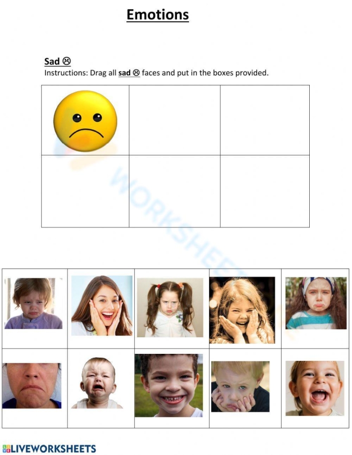 Expressing Feelings Through Art Activity for Young Learners Second grade student creating colorful shapes and artwork to express emotions on a worksheet