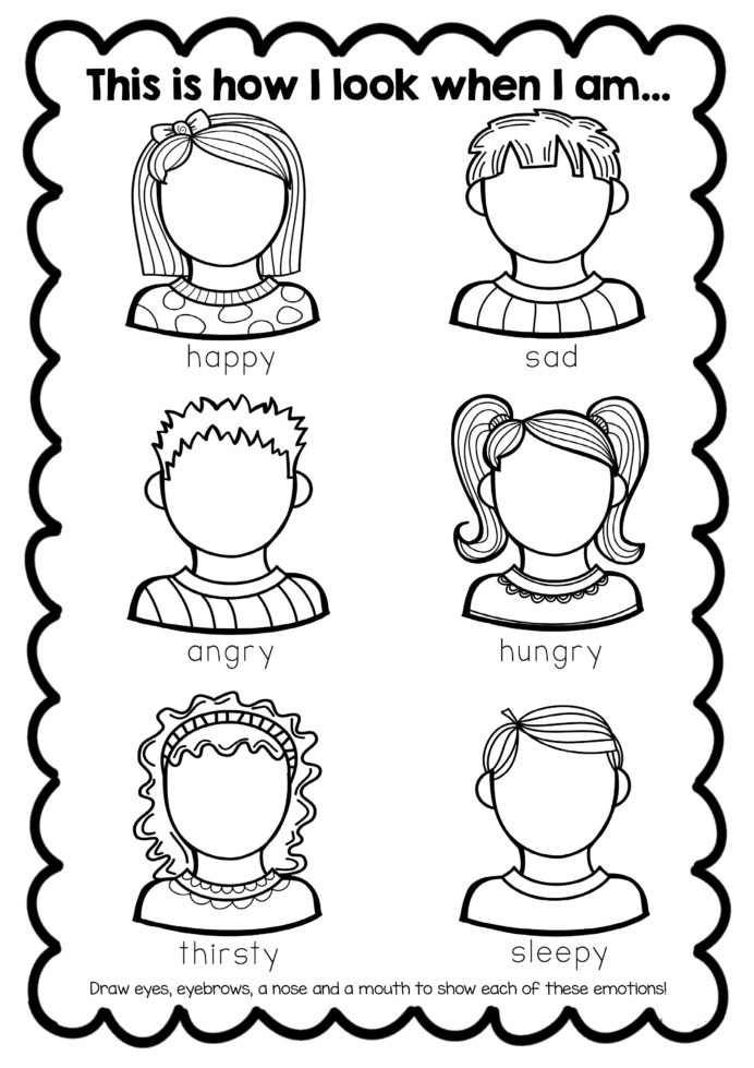 Emotions in Art worksheet activity for elementary students 22 Second grade student drawing colorful shapes on an Emotions in Art worksheet