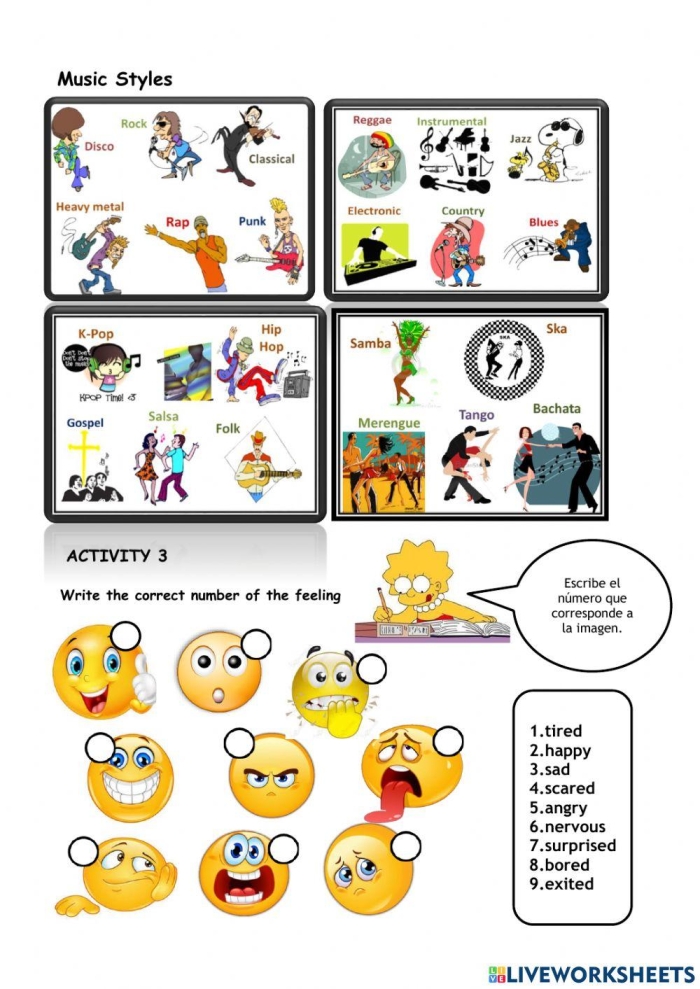 Emotions in Art Worksheet Image 12 A student drawing colorful shapes on an Emotions in Art worksheet for second grade