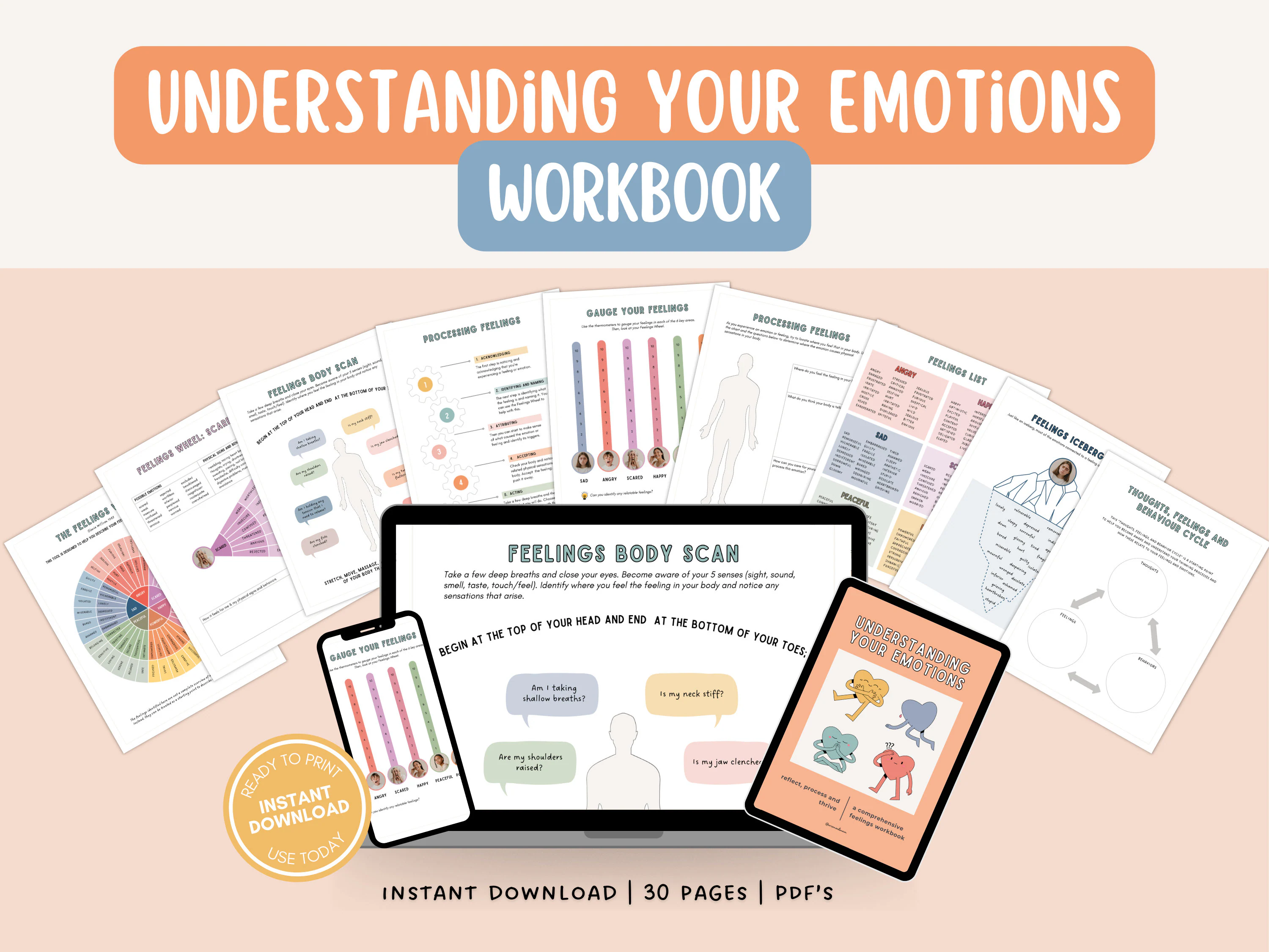 Cover design for an Emotions Journal worksheet aimed at early learners in social emotional learning Emotions Journal worksheet for Pre-K students, featuring a cover design and drawing prompt