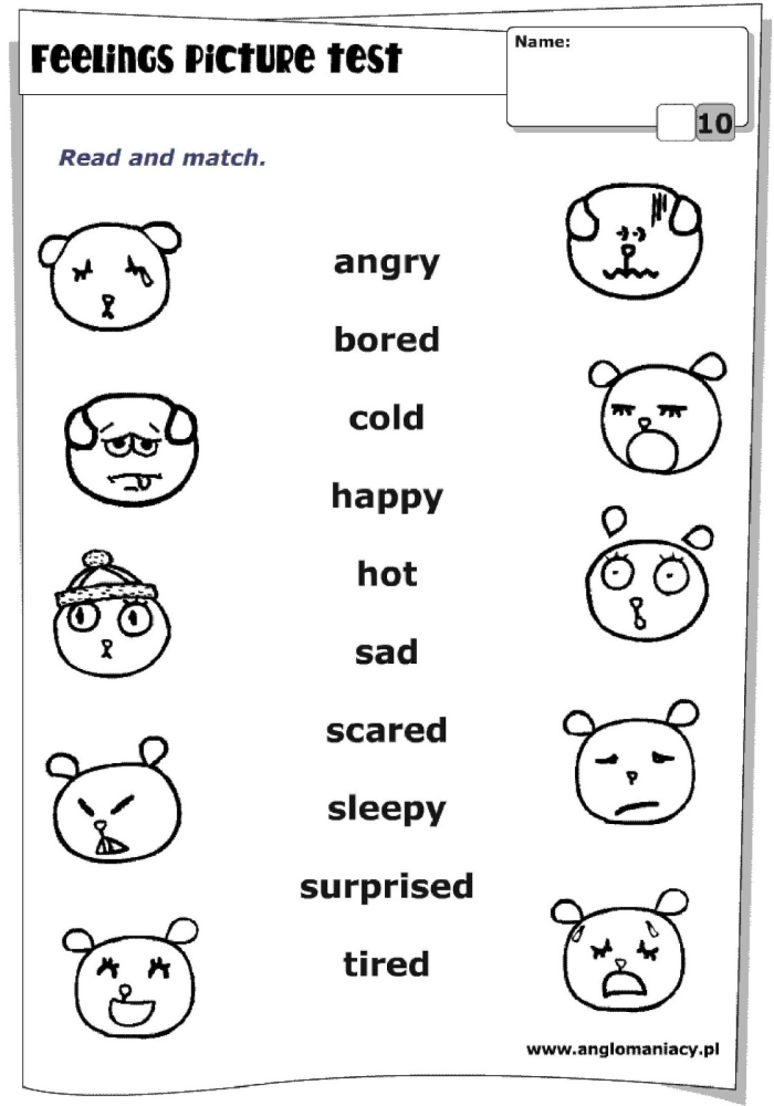 Kindergarten worksheet featuring various weather icons and emoji faces to help students identify changing emotions