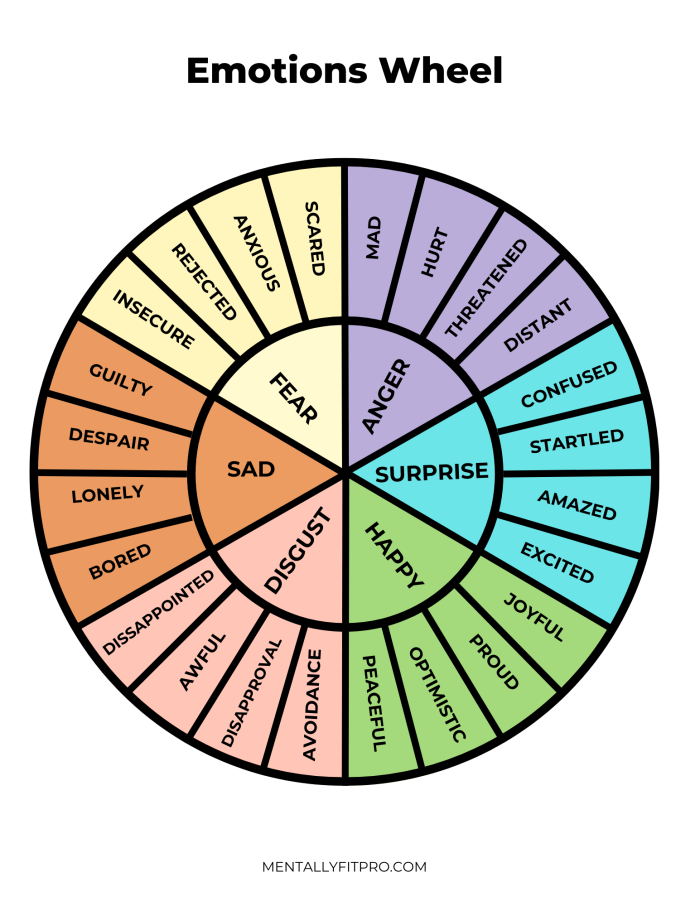 Second grade students illustrating their personal feelings on an emotions wheel worksheet