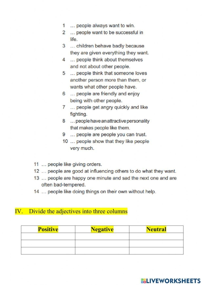 Grammar and Mechanics worksheet for Kindergarten Worksheet designed to help kindergarteners understand different perspectives of others around them. Understanding Others worksheet for social emotional learning in early education.