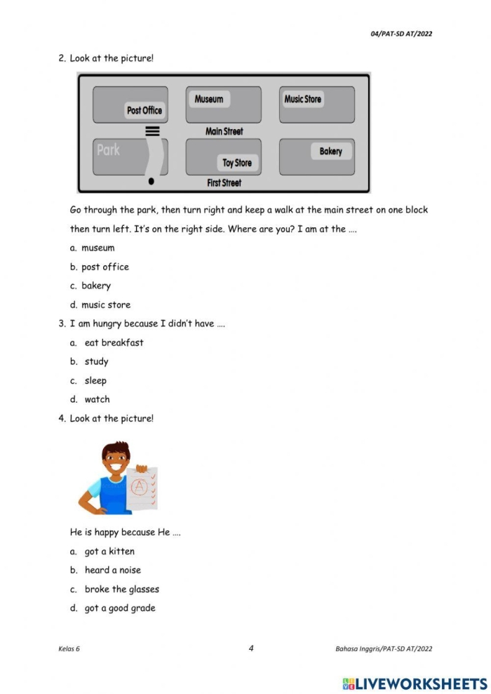 End of Year Assessment worksheet for counting and number writing skills in Spanish for kindergarten students