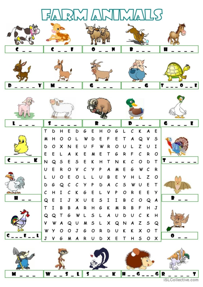 Third grade students completing an animal word search puzzle about endangered species conservation