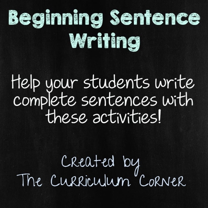 Tips for Writing a Good Beginning Sentence for young writers Worksheet for second graders on crafting engaging opening sentences