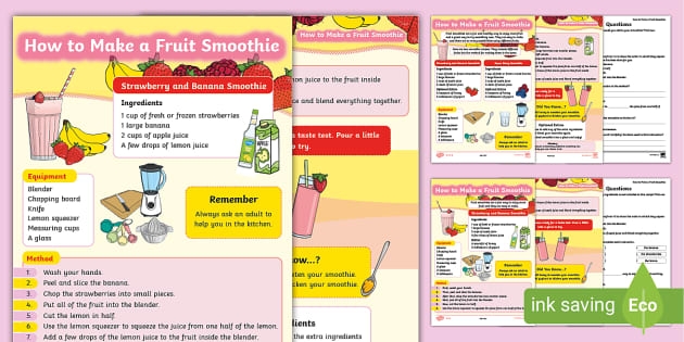 Equal Groups Smoothies worksheet teaching multiplication through visual fruit groupings for addition practice Third grade students solving equal groups smoothie problems with repeated addition of fruits in groups of 5 and 6