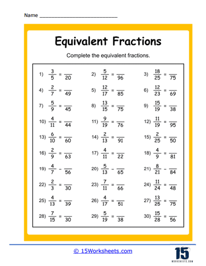 Third grade matching equivalent fractions worksheet with visual models for life science