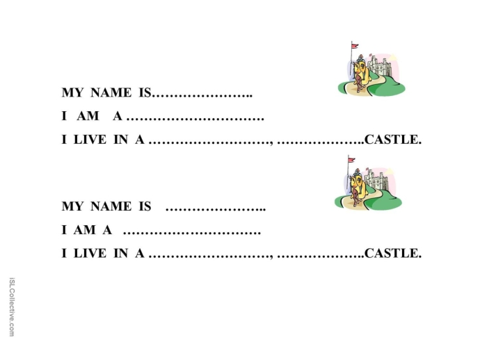 Fourth grade student working on an Escape the Castle vocabulary worksheet with a princess theme