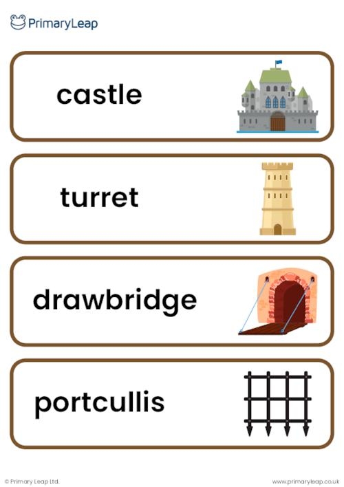 Fourth grade student worksheet featuring an Escape the Castle vocabulary puzzle with a princess illustration