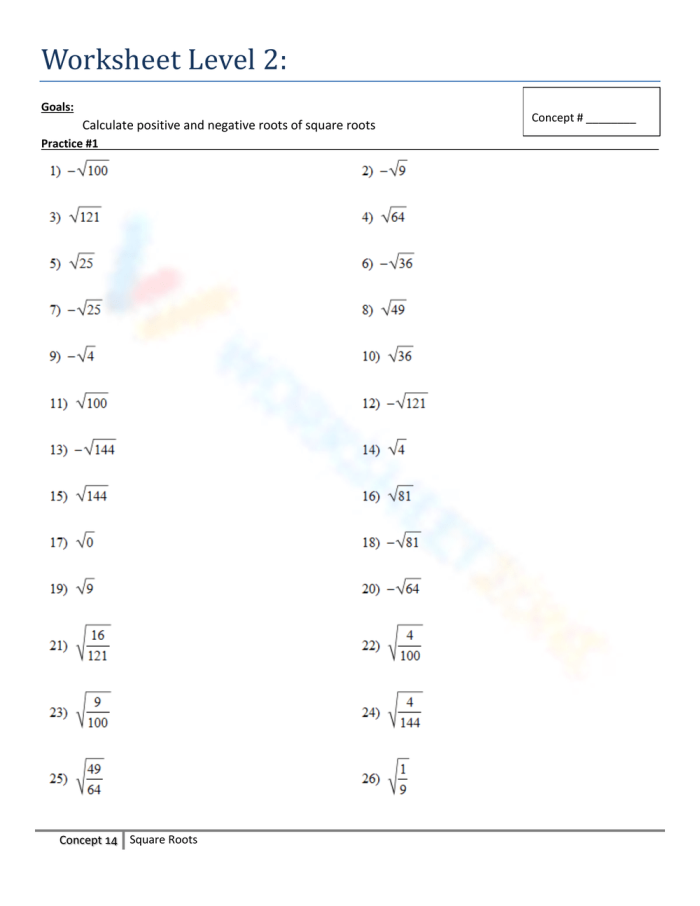 Estimate Square Roots Worksheet Number 5 for Eighth Grade Math Eighth grade math worksheet for practicing how to estimate square roots