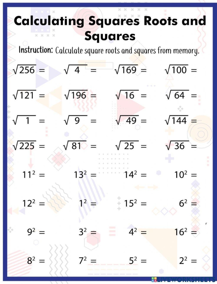 Estimating Square Roots Math Practice for Middle School Students Eighth grade student working through square root estimation problems on a practice worksheet