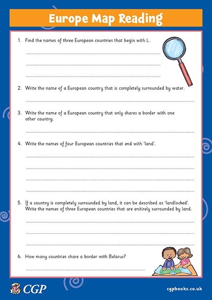 Explore Europe's vibrant cities and fascinating facts for fourth-grade learners Map of Europe highlighting major cities and landmarks for a worksheet
