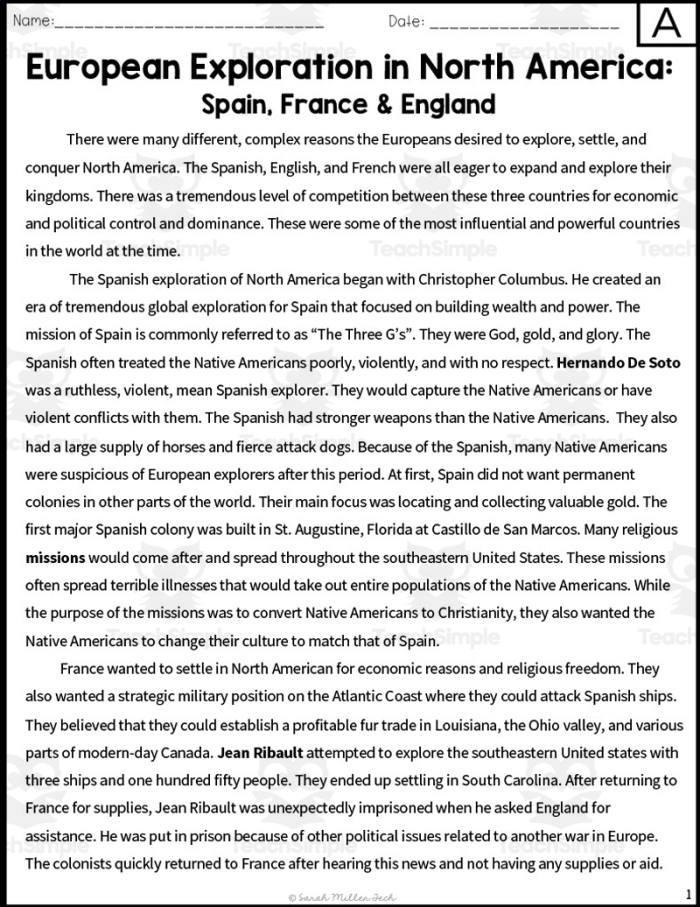Sixth grade history worksheet titled Name That Explorer featuring Age of European Exploration concepts