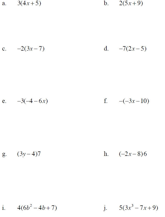 Sixth grade worksheet for evaluating expressions with variables using three different input values and order of operations